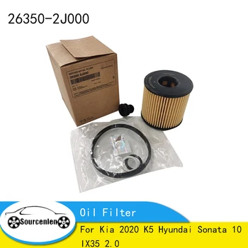 Auto-Oil-Filter Element Sobiks Kia 2020 K5 Jaoks Hyundai Sonata 10 IX35 2.0 OEM 263502J000 26350 2J000 26350-2J000