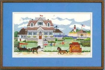 Amishop Parima Kvaliteediga Armas Loendatud Ristpistes Kit Cape Cod Suvila, Küla, Linn Vedu Treener Päevasõidutulede 00120