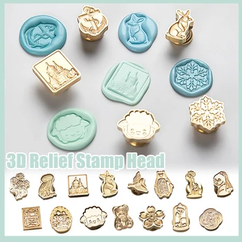 3D Peen Leevendust Vaha Pitser Stamp Vintage Käsitöö Tihendi Tempel Pea Kaardid, Ümbrikud Pulm Kutsed Kingitus Pakend